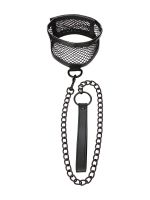 Sex & Mischief Fishnet Collar and Leash: Halsband und Leine, schwarz