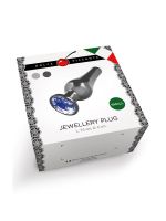 Dolce Piccante Jewellery Graphit Style Small: Edelstahl-Plug, graphit/blau