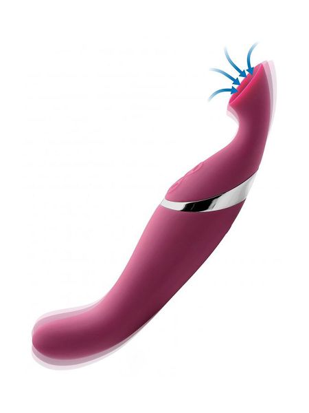 Shegasm Intense: 2in1 Klitorissauger und G-Punkt-Vibrator, pink