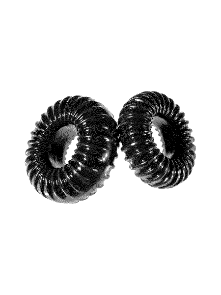 Perfect Fit Ribbed Ring Mixed: Cockring 2er Set, schwarz
