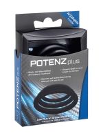 POTENZplus: Penisringe-Set, schwarz