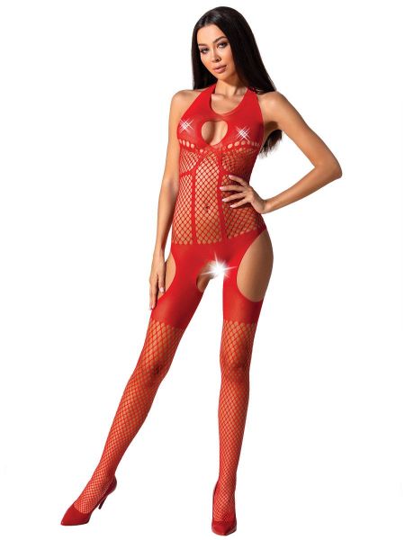 Passion BS079: Ouvert-Catsuit, rot