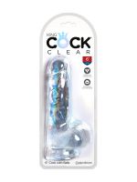 King Cock Clear 6": Naturdildo mit Hoden, transparent