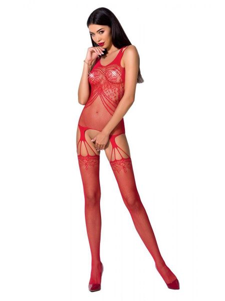 Passion BS070: Ouvert-Catsuit, rot