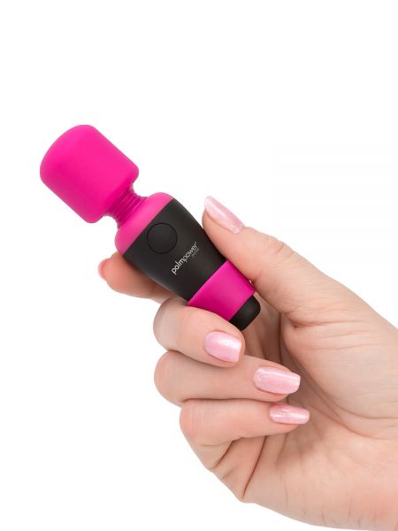 Palm Power Pocket: Mini-Massagestab, schwarz/pink