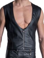 MANSTORE M2113: Zipped Vest, schwarz