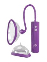 Rechargeable Pussy Pump Kit: Automatische Vulva-Pumpe, lila/transparent