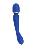 Body Wand Luxe 2-Way large: 2in1 Wandvibrator, blau