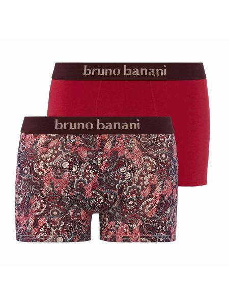 Bruno Banani Indo Elephant: Boxershort 2er Pack, bordeaux/cherry print//cherry