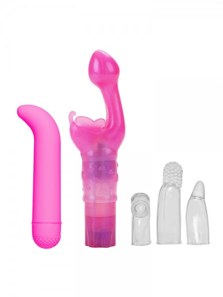 Her G-Spot Kit: G-Punkt-Vibratoren-Set, pink/transparent