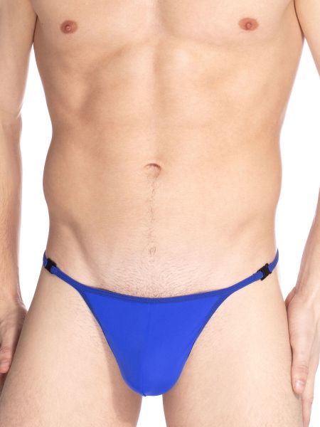 L&#039;Homme Beach Booty: Bade-Stripstring, blau