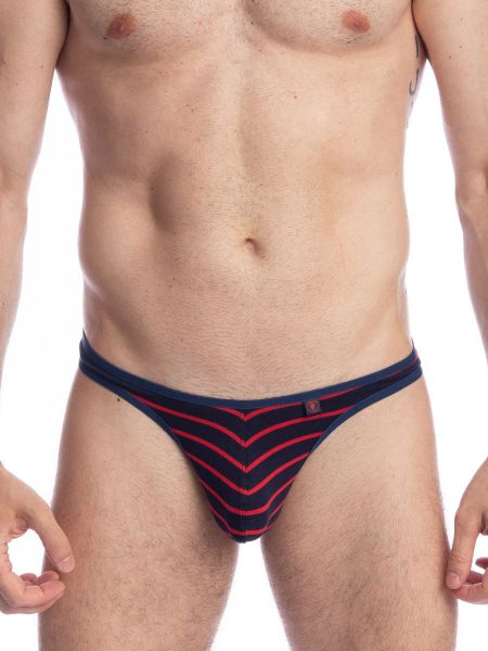 L&#039;Homme Querelle de Brest: Bikini String, marineblau/rot