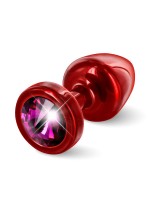 Diogol Buttplug Anni Round: Analplug (25mm), rot/pink