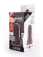 All Black Real Skin Touch Chub: Masturbator, schwarz
