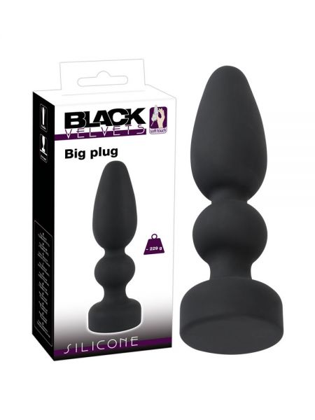 Black Velvets Big Plug: Analplug, schwarz