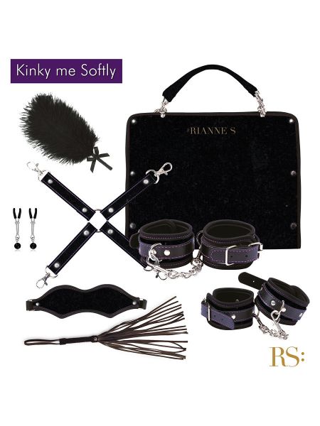 Rianne S Kinky Me Softy: Bondage-Set 7-teilig, schwarz