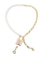Sex & Mischief Pearl Day Collar: Halskette, gold/weiß