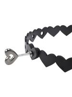 Sex & Mischief Heart Day Collar: Halsband, schwarz