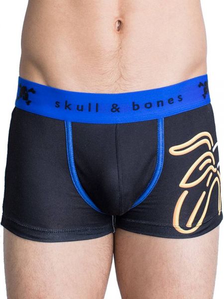 Skull & Bones Neon Banana: Pant, schwarz/neon blau