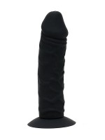 Silikon-Dildo mit Saugfuß für Strap-On (17cm), schwarz