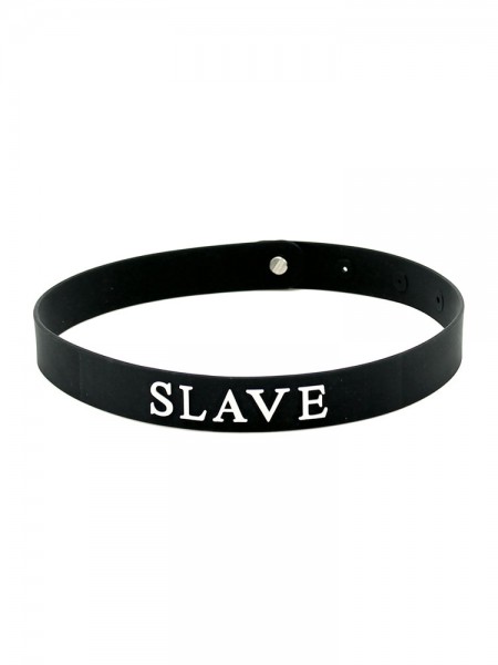 Silikon-Halsband: Slave, schwarz