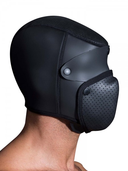 Neoprene Neo Bondage Hood 2.0: Neopren-Kopfmaske, schwarz