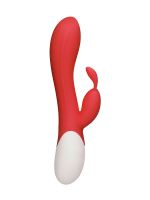 Heat Flame: G-Punkt-/Bunny-Vibrator mit Wärmefunktion, rot
