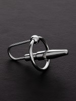 Triune Penis Plug with Glans Ring: Edelstahl-Eichelring mit Penisplug