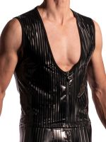 MANSTORE M2277: Zipped Vest, schwarz