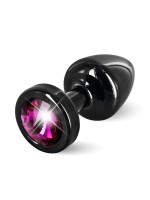 Diogol Buttplug Anni Round: Analplug (25mm), schwarz/pink