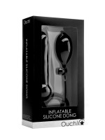 Ouch! Inflatable Silicone Dong: Pump-Dildo, schwarz
