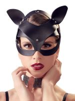 Bad Kitty Catmask Strass: Kopfmaske Katze, schwarz