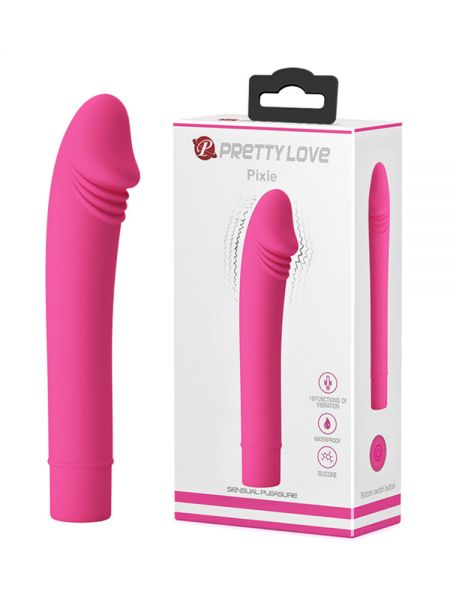 Pretty Love Pixie: Mini-Vibrator, dunkles rosé