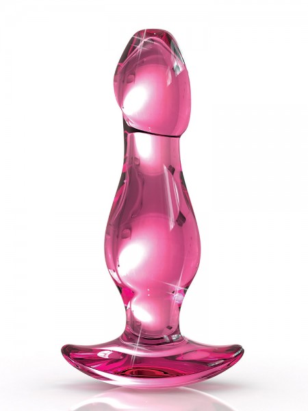 Icicles No 73: Glas-Analplug, rosa