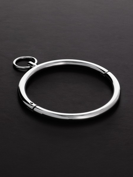 Triune Round Bar Slave Collar: Edelstahl-Halsfessel