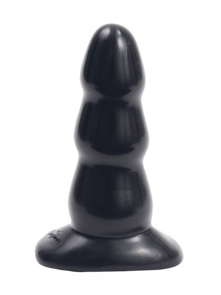 Tripple Ripple Butt Plug Medium: Analplug, schwarz