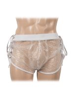 Luftpolster-Shorts, transparent/weiß