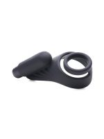Trinity Vibes 7X Silicone C-Ring with Vibrating: Vibro-Cockring, schwarz