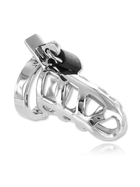 Brutal Stainless Steel Chastity Cage: Peniskäfig, silber