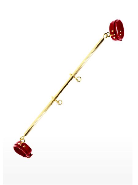 TABOOM Spreader Bar with Ankle Cuffs: Spreizstange, gold/rot