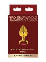 TABOOM Butt Plug Jewel: Analplug mit Schmuckstein, rot/gold