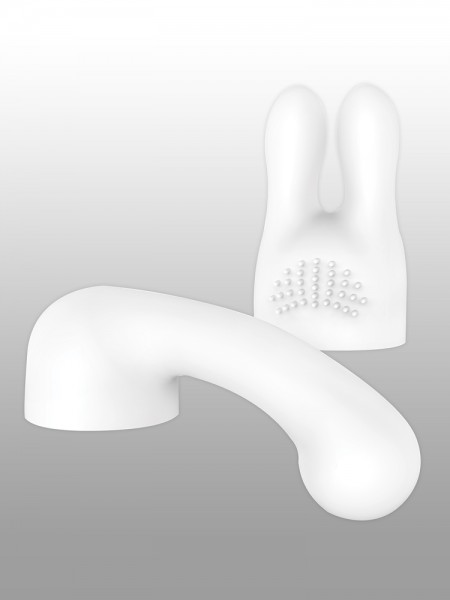 Body Wand Curve Attachment Set: Vibratoraufsatz-Set, weiß