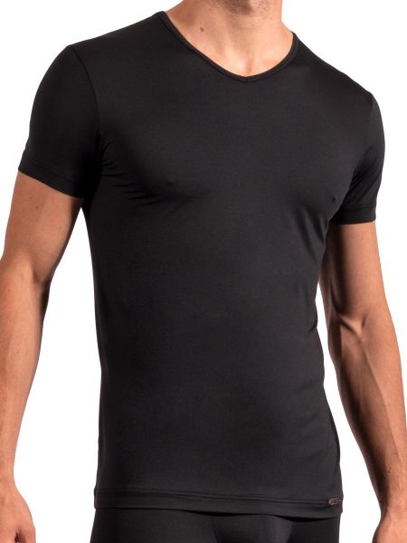 Olaf Benz RED2175: V-Neck-Shirt, schwarz