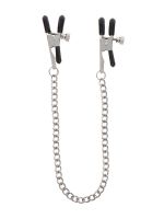 TABOOM Adjustable Clamps with Chain: Nippelklemmen, silber