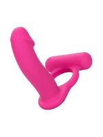 Double Diver: Vibro-Penisring mit Analplug, pink