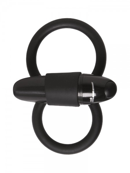 Malesation Squeeze Cock &amp; Ball Ring: Vibro-Penis-/Hodenring, schwarz