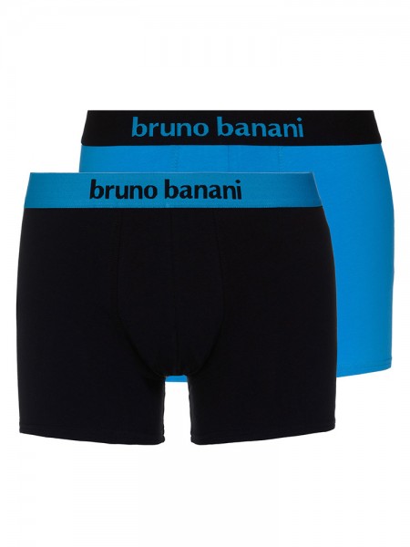 Bruno Banani Flowing: Short 2er Pack, aqua/schwarz