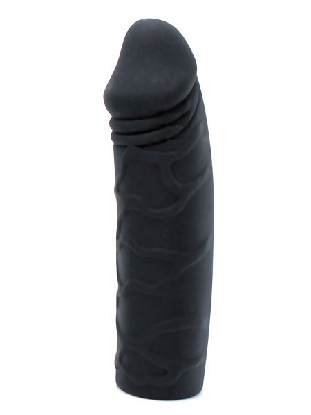 Silikon-Dildo für Strap-On (17cm), schwarz