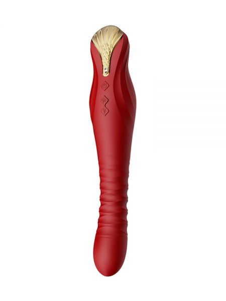 Zalo King Vibrating Thruster: Stoßender Vibrator, rot