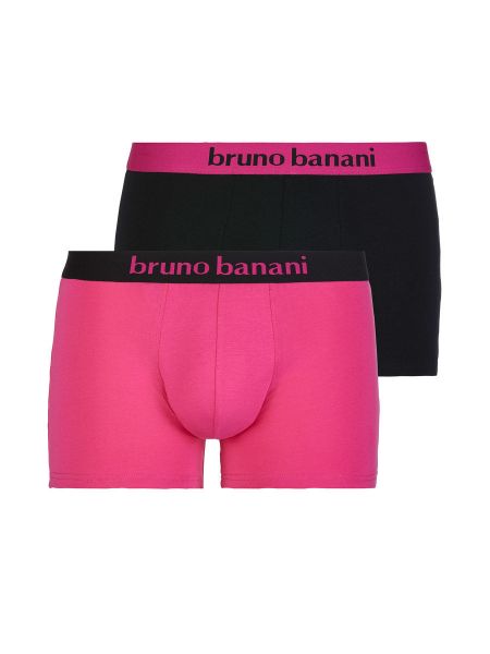 Bruno Banani Flowing: Short 2er Pack, pink//schwarz